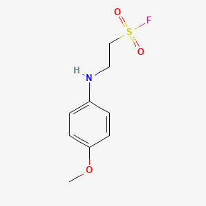 molecular formula C9H12FNO3S B13527682 Ethanesulfonyl fluoride, 2-[(4-methoxyphenyl)amino]- CAS No. 129504-46-7