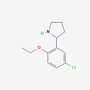 molecular formula C12H16ClNO B13527706 2-(5-Chloro-2-ethoxyphenyl)pyrrolidine 