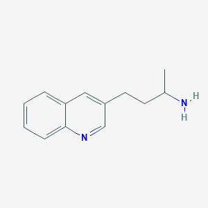 molecular formula C13H16N2 B13527718 4-(Quinolin-3-yl)butan-2-amine 