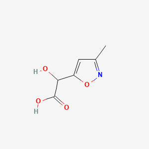 molecular formula C6H7NO4 B13527726 2-Hydroxy-2-(3-methyl-1,2-oxazol-5-yl)acetic acid 