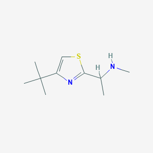 molecular formula C10H18N2S B13527738 1-(4-(Tert-butyl)thiazol-2-yl)-N-methylethan-1-amine 