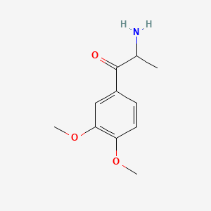 molecular formula C11H15NO3 B13527742 2-Amino-1-(3,4-dimethoxyphenyl)propan-1-one 