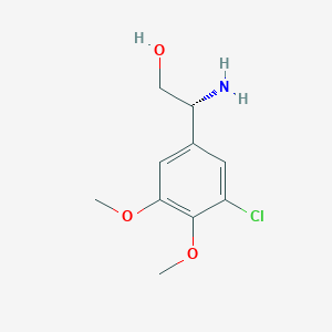 molecular formula C10H14ClNO3 B13527749 (2R)-2-Amino-2-(3-chloro-4,5-dimethoxyphenyl)ethan-1-OL 