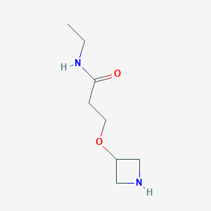 molecular formula C8H16N2O2 B13527769 3-(azetidin-3-yloxy)-N-ethylpropanamide 