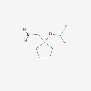 molecular formula C7H13F2NO B13527775 (1-(Difluoromethoxy)cyclopentyl)methanamine 