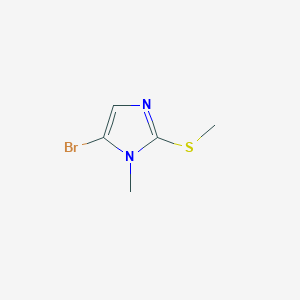 molecular formula C5H7BrN2S B13527825 5-Bromo-1-methyl-2-(methylthio)-1H-imidazole 