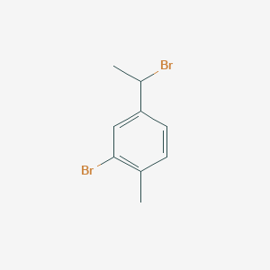 molecular formula C9H10Br2 B13527831 2-Bromo-4-(1-bromoethyl)-1-methylbenzene 