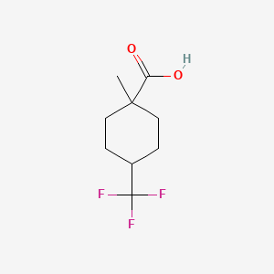 molecular formula C9H13F3O2 B13527833 1-Methyl-4-(trifluoromethyl)cyclohexane-1-carboxylicacid 