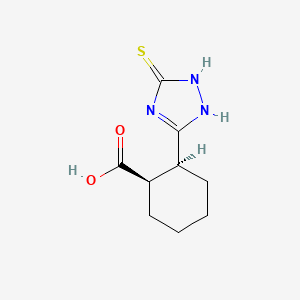 (1R,2S)-2-(5-thioxo-4,5-dihydro-1H-1,2,4-triazol-3-yl)cyclohexanecarboxylic acid