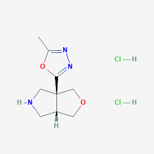 rac-2-[(3aR,6aR)-hexahydro-1H-furo[3,4-c]pyrrol-3a-yl]-5-methyl-1,3,4-oxadiazole dihydrochloride