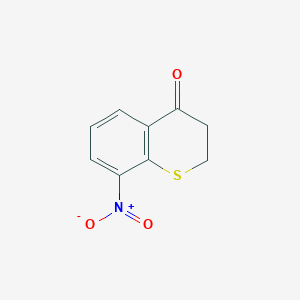 molecular formula C9H7NO3S B13527890 8-Nitrothiochroman-4-one 