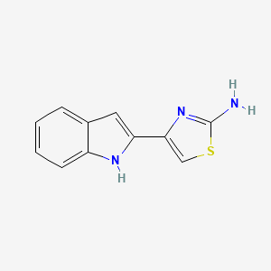 molecular formula C11H9N3S B13527899 4-(1H-Indol-2-yl)thiazol-2-amine 