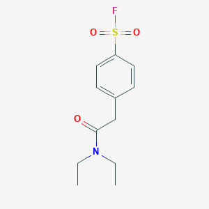 molecular formula C12H16FNO3S B13527909 4-[(Diethylcarbamoyl)methyl]benzene-1-sulfonyl fluoride 