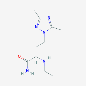 molecular formula C10H19N5O B13527927 4-(3,5-Dimethyl-1h-1,2,4-triazol-1-yl)-2-(ethylamino)butanamide 