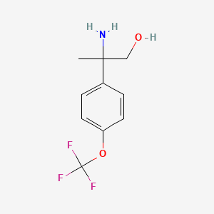 molecular formula C10H12F3NO2 B13527938 2-Amino-2-(4-(trifluoromethoxy)phenyl)propan-1-ol 