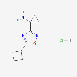 1-(5-Cyclobutyl-1,2,4-oxadiazol-3-yl)cyclopropan-1-amine hydrochloride