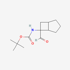 molecular formula C13H21NO3 B13527975 tert-butylN-{6-formylbicyclo[3.2.0]heptan-6-yl}carbamate 