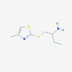 molecular formula C8H14N2S2 B13528010 1-((4-Methylthiazol-2-yl)thio)butan-2-amine 