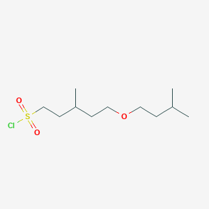 molecular formula C11H23ClO3S B13528011 5-(Isopentyloxy)-3-methylpentane-1-sulfonyl chloride 