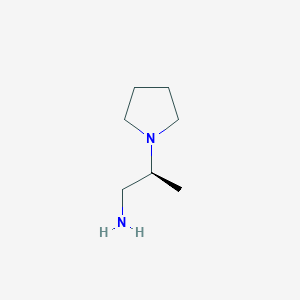 molecular formula C7H16N2 B13528013 (2s)-2-(Pyrrolidin-1-yl)propan-1-amine CAS No. 878155-52-3