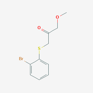 molecular formula C10H11BrO2S B13528023 1-((2-Bromophenyl)thio)-3-methoxypropan-2-one 