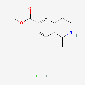 molecular formula C12H16ClNO2 B13528025 Methyl1-methyl-1,2,3,4-tetrahydroisoquinoline-6-carboxylatehydrochloride 