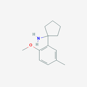 molecular formula C13H19NO B13528048 1-(2-Methoxy-5-methylphenyl)cyclopentan-1-amine 