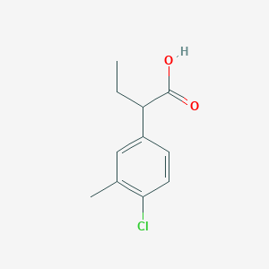 molecular formula C11H13ClO2 B13528056 2-(4-Chloro-3-methylphenyl)butanoic acid CAS No. 81720-79-8