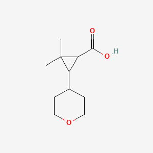 2,2-Dimethyl-3-(oxan-4-yl)cyclopropane-1-carboxylic acid