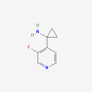 molecular formula C8H9FN2 B13528107 1-(3-Fluoropyridin-4-yl)cyclopropan-1-amine 