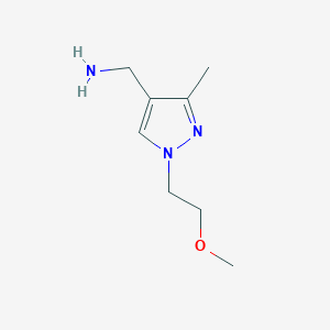 molecular formula C8H15N3O B13528113 (1-(2-Methoxyethyl)-3-methyl-1h-pyrazol-4-yl)methanamine 