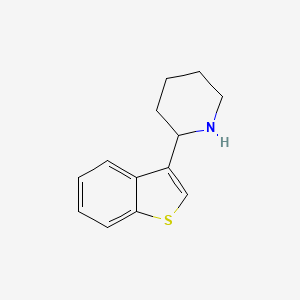 molecular formula C13H15NS B13528116 2-(1-Benzothiophen-3-yl)piperidine 