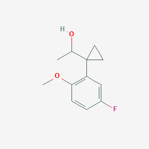 1-[1-(5-Fluoro-2-methoxyphenyl)cyclopropyl]ethan-1-ol