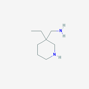 molecular formula C8H18N2 B13528126 (3-Ethylpiperidin-3-yl)methanamine 