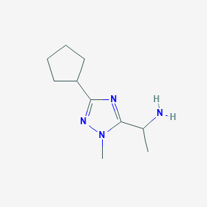 1-(3-Cyclopentyl-1-methyl-1h-1,2,4-triazol-5-yl)ethan-1-amine