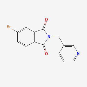 molecular formula C14H9BrN2O2 B13528147 5-bromo-2-[(pyridin-3-yl)methyl]-2,3-dihydro-1H-isoindole-1,3-dione 