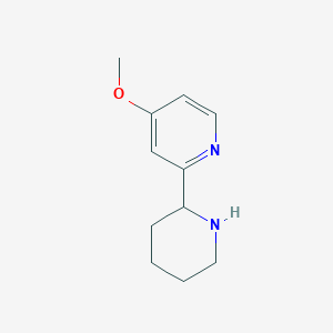 molecular formula C11H16N2O B13528155 4-Methoxy-2-(piperidin-2-yl)pyridine 