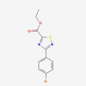 molecular formula C11H9BrN2O2S B13528201 Ethyl3-(4-bromophenyl)-1,2,4-thiadiazole-5-carboxylate 