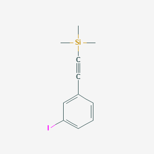 molecular formula C11H13ISi B13528230 ((3-Iodophenyl)ethynyl)trimethylsilane 