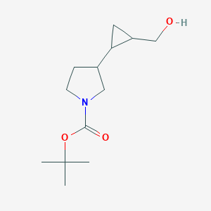 molecular formula C13H23NO3 B13528271 Tert-butyl 3-(2-(hydroxymethyl)cyclopropyl)pyrrolidine-1-carboxylate 