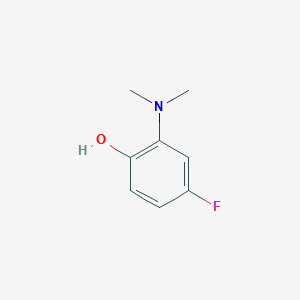 molecular formula C8H10FNO B13528284 2-(Dimethylamino)-4-fluorophenol 