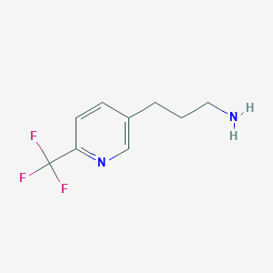 molecular formula C9H11F3N2 B13528299 3-(6-Trifluoromethyl-pyridin-3-YL)-propylamine 