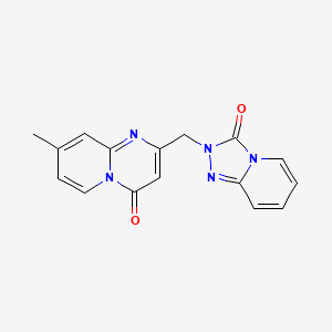 molecular formula C16H13N5O2 B13528337 8-methyl-2-({3-oxo-2H,3H-[1,2,4]triazolo[4,3-a]pyridin-2-yl}methyl)-4H-pyrido[1,2-a]pyrimidin-4-one 