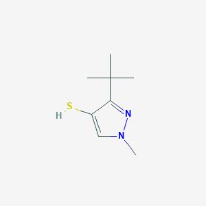 molecular formula C8H14N2S B13528356 3-(Tert-butyl)-1-methyl-1h-pyrazole-4-thiol 