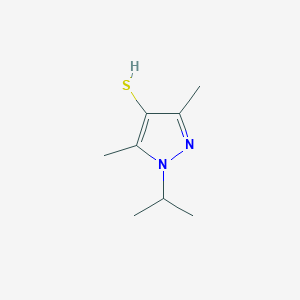 molecular formula C8H14N2S B13528359 1-Isopropyl-3,5-dimethyl-1H-pyrazole-4-thiol 