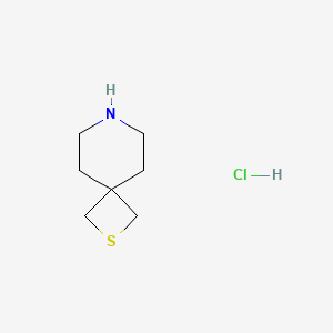 molecular formula C7H14ClNS B13528419 2-Thia-7-azaspiro[3.5]nonanehydrochloride 