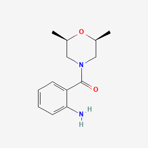 molecular formula C13H18N2O2 B13528424 2-[(2R,6S)-2,6-dimethylmorpholine-4-carbonyl]aniline 