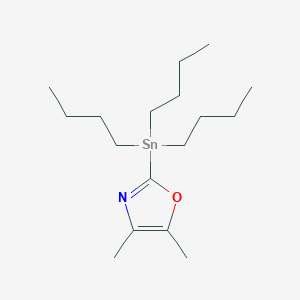 molecular formula C17H33NOSn B13528432 2-Tributyltin-4,5-dimethyl-1,3-oxazole 