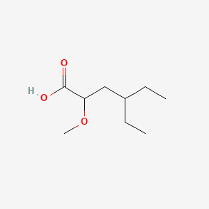 molecular formula C9H18O3 B13528444 4-Ethyl-2-methoxyhexanoic acid 