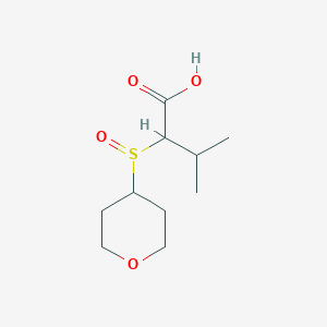 molecular formula C10H18O4S B13528456 3-Methyl-2-(oxane-4-sulfinyl)butanoic acid 